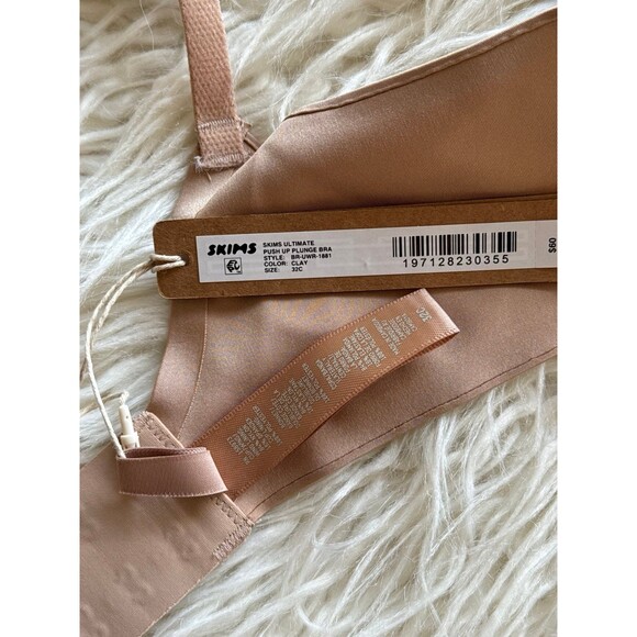 Skims Ultimate Push up Plunge Bra Clay Size 32C - Picture 7 of 7